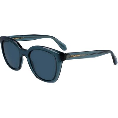 Ferragamo Lunettes De Soleil Pour Femme Sf2000s522143 Blue / Blue CAT3 Femme - Publicité Ferragamo Lunettes De Soleil Pour Femme Sf2000s522143 Blue / Blue CAT3 Femme - Publicité