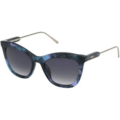 Nina Ricci Lunettes De Soleil Pour Femme Snr300-5209mc Multicolor / Blue Degraded/CAT3 - Publicité Nina Ricci Lunettes De Soleil Pour Femme Snr300-5209mc Multicolor / Blue Degraded/CAT3 - Publicité