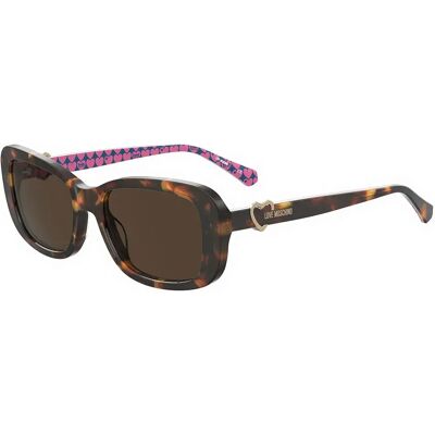 Moschino Lunettes De Soleil Pour Femme Mol060s05l557 Brown CAT3 Femme - Publicité Moschino Lunettes De Soleil Pour Femme Mol060s05l557 Brown CAT3 Femme - Publicité