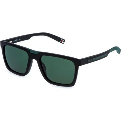Fila Lunettes De Soleil Polarisées Sfib05-57u28z Matt Black Green/CAT3 - Publicité Fila Lunettes De Soleil Polarisées Sfib05-57u28z Matt Black Green/CAT3 - Publicité