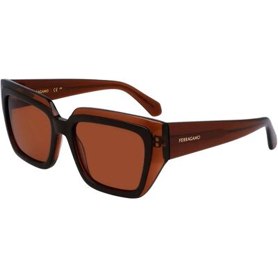 Ferragamo Lunettes De Soleil Pour Femme Sf2002s-233 55/18/140 Brown / Brown One Size Femme - Publicité Ferragamo Lunettes De Soleil Pour Femme Sf2002s-233 55/18/140 Brown / Brown One Size Femme - Publicité