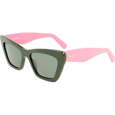 Ferragamo Lunettes De Soleil Pour Femme Sf929s-304 55/17/145 Green / Green One Size Femme - Publicité Ferragamo Lunettes De Soleil Pour Femme Sf929s-304 55/17/145 Green / Green One Size Femme - Publicité