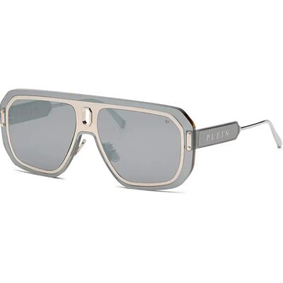 Philipp Plein Lunettes De Soleil Spp050-99579x 99/0/150 Silver / Grey One Size Homme - Publicité Philipp Plein Lunettes De Soleil Spp050-99579x 99/0/150 Silver / Grey One Size Homme - Publicité