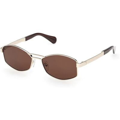 Max&co Lunettes De Soleil Pour Femme Mo0139 Gold 5532E Brown/CAT3 - Publicité Max&co Lunettes De Soleil Pour Femme Mo0139 Gold 5532E Brown/CAT3 - Publicité