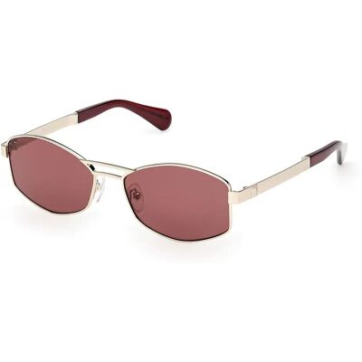 Max&co Lunettes De Soleil Pour Femme Mo0139 Gold 5532S Bordeaux/CAT3 Femme - Publicité Max&co Lunettes De Soleil Pour Femme Mo0139 Gold 5532S Bordeaux/CAT3 Femme - Publicité
