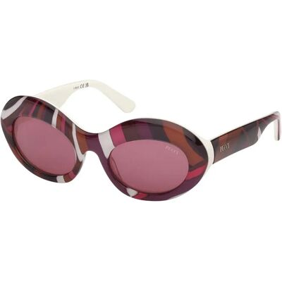 Pucci Lunettes De Soleil Pour Femme Ep0246 Animal Bordeaux/CAT2 - Publicité Pucci Lunettes De Soleil Pour Femme Ep0246 Animal Bordeaux/CAT2 - Publicité