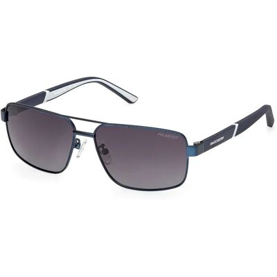 Skechers Lunettes De Soleil Polarisées Se00157 Shiny Blue Smoke/CAT3 - Publicité Skechers Lunettes De Soleil Polarisées Se00157 Shiny Blue Smoke/CAT3 - Publicité