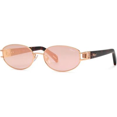 Chopard Lunettes De Soleil Pour Femme Schm59s-598fcg 59x18x140 Mm Shiny Copper Gold Pink/Mirror Pink/CAT1 Femme - Publicité Chopard Lunettes De Soleil Pour Femme Schm59s-598fcg 59x18x140 Mm Shiny Copper Gold Pink/Mirror Pink/CAT1 Femme - Publicité
