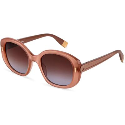 Furla Lunettes De Soleil Pour Femme Sfub10-5406xm 54x20x140 Mm Shiny Opal Brown Brown Gradient Smoke/CAT3 - Publicité Furla Lunettes De Soleil Pour Femme Sfub10-5406xm 54x20x140 Mm Shiny Opal Brown Brown Gradient Smoke/CAT3 - Publicité