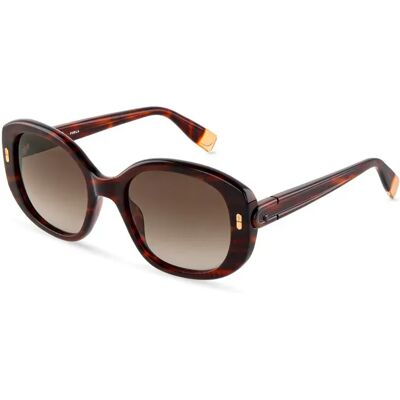 Furla Lunettes De Soleil Pour Femme Sfub10-540c10 54x20x140 Mm Shiny Havana Brown Gradient Smoke/CAT2 - Publicité Furla Lunettes De Soleil Pour Femme Sfub10-540c10 54x20x140 Mm Shiny Havana Brown Gradient Smoke/CAT2 - Publicité