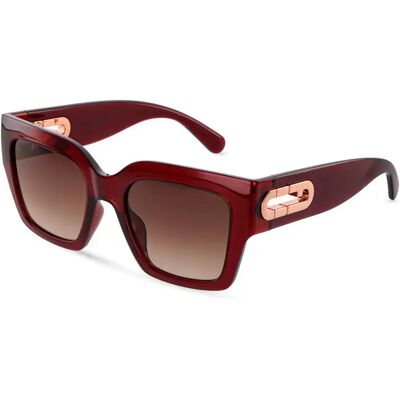 Furla Lunettes De Soleil Pour Femme Sfub08-5301ed 53x20x140 Mm Shiny Trasparent Bordeaux Brown Gradient/CAT3 Femme - Publicité Furla Lunettes De Soleil Pour Femme Sfub08-5301ed 53x20x140 Mm Shiny Trasparent Bordeaux Brown Gradient/CAT3 Femme - Publicité