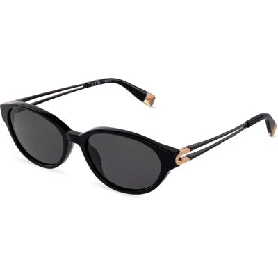 Furla Lunettes De Soleil Pour Femme Sfub31-550700 55x17x140 Mm Shiny Black Smoke/CAT3 Femme - Publicité Furla Lunettes De Soleil Pour Femme Sfub31-550700 55x17x140 Mm Shiny Black Smoke/CAT3 Femme - Publicité
