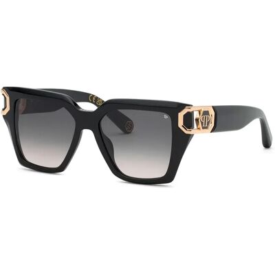 Philipp Plein Lunettes De Soleil Pour Femme Spp213m-530700 53x16x140 Mm Shiny Black Smoke Gradient/CAT3 Femme - Publicité Philipp Plein Lunettes De Soleil Pour Femme Spp213m-530700 53x16x140 Mm Shiny Black Smoke Gradient/CAT3 Femme - Publicité
