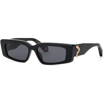 Roberto Cavalli Lunettes De Soleil Pour Femme Src185-550700 55x16x140 Mm Shiny Black Smoke/CAT3 Femme - Publicité Roberto Cavalli Lunettes De Soleil Pour Femme Src185-550700 55x16x140 Mm Shiny Black Smoke/CAT3 Femme - Publicité