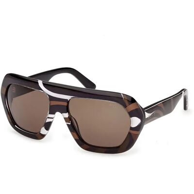 Pucci Lunettes De Soleil Pour Femme Ep0252 Brown / White Brown/CAT3 Femme - Publicité Pucci Lunettes De Soleil Pour Femme Ep0252 Brown / White Brown/CAT3 Femme - Publicité