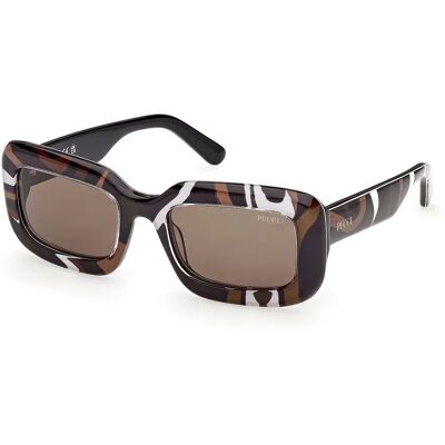 Pucci Lunettes De Soleil Pour Femme Ep0253 Brown / White Brown/CAT3 Femme - Publicité Pucci Lunettes De Soleil Pour Femme Ep0253 Brown / White Brown/CAT3 Femme - Publicité