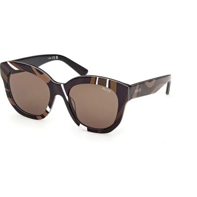 Pucci Lunettes De Soleil Pour Femme Ep0254 Animal Brown/CAT3 - Publicité Pucci Lunettes De Soleil Pour Femme Ep0254 Animal Brown/CAT3 - Publicité