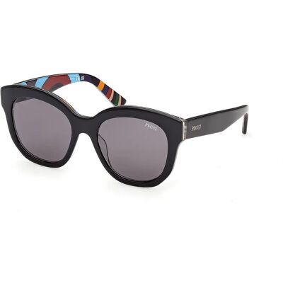 Pucci Lunettes De Soleil Pour Femme Ep0254 Black / Monocolor Smoke/CAT3 Femme - Publicité Pucci Lunettes De Soleil Pour Femme Ep0254 Black / Monocolor Smoke/CAT3 Femme - Publicité