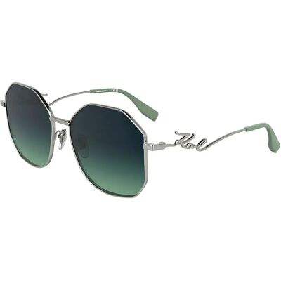 Karl Lagerfeld Lunettes De Soleil Pour Femme Kl358s-041 Grey Green/CAT3 - Publicité Karl Lagerfeld Lunettes De Soleil Pour Femme Kl358s-041 Grey Green/CAT3 - Publicité