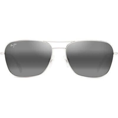 Maui Jim Lunettes De Soleil Polarisées Naauao Shiny Silver / Crystal Neutral Grey/CAT3 Homme - Publicité Maui Jim Lunettes De Soleil Polarisées Naauao Shiny Silver / Crystal Neutral Grey/CAT3 Homme - Publicité