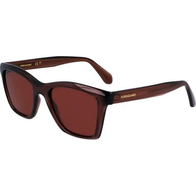 Ferragamo Lunettes De Soleil Sf2001s-232 54/20/145 Brown Brown/CAT3 Homme,Femme - Publicité Ferragamo Lunettes De Soleil Sf2001s-232 54/20/145 Brown Brown/CAT3 Homme,Femme - Publicité
