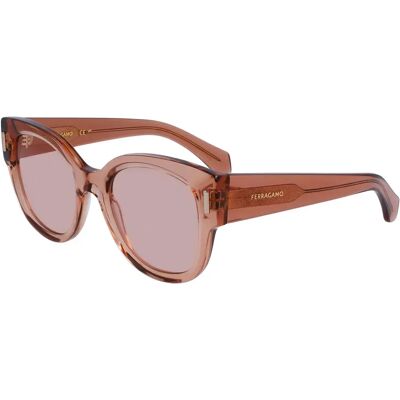 Ferragamo Lunettes De Soleil Pour Femme Sf2007s512026 51/20/140 Clear Beige/CAT1 Femme - Publicité Ferragamo Lunettes De Soleil Pour Femme Sf2007s512026 51/20/140 Clear Beige/CAT1 Femme - Publicité