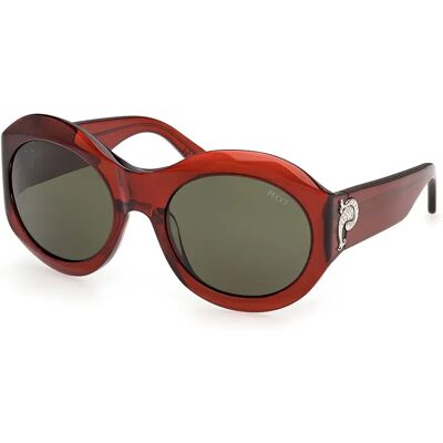 Pucci Lunettes De Soleil Pour Femme Ep0260 21x58x130 Shiny Red Green/CAT3 - Publicité Pucci Lunettes De Soleil Pour Femme Ep0260 21x58x130 Shiny Red Green/CAT3 - Publicité