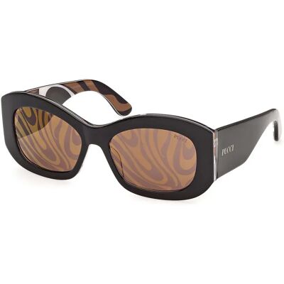 Pucci Lunettes De Soleil Pour Femme Ep0263 18x57x135 Black Brown Mirror/CAT3 Femme - Publicité Pucci Lunettes De Soleil Pour Femme Ep0263 18x57x135 Black Brown Mirror/CAT3 Femme - Publicité