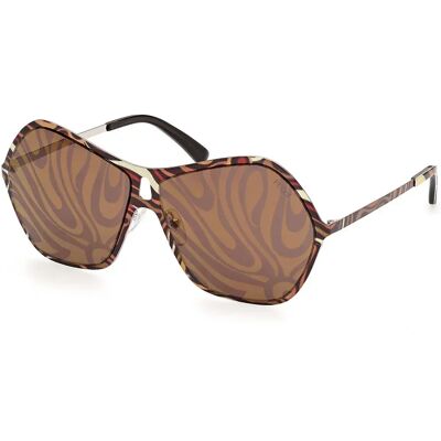 Pucci Lunettes De Soleil Pour Femme Ep0264 12x62x140 Animal Brown Mirror/CAT3 Femme - Publicité Pucci Lunettes De Soleil Pour Femme Ep0264 12x62x140 Animal Brown Mirror/CAT3 Femme - Publicité