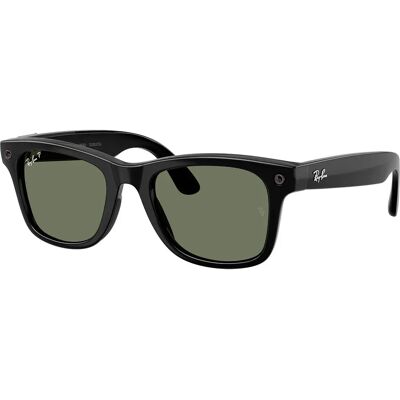 Ray Ban De Soleil Polarisées Wayfarer Large Shiny Black G15 Green Polar - Publicité Ray Ban De Soleil Polarisées Wayfarer Large Shiny Black G15 Green Polar - Publicité