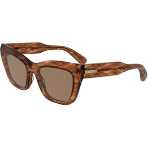 Longchamp Lunettes De Soleil Pour Femme Lo777s Striped Brown moyen Brown 2/CAT2 Femme