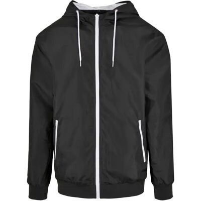 Build Your Brand Veste Recycled Windrunner Black / White 4XL Homme - Publicité Build Your Brand Veste Recycled Windrunner Black / White 4XL Homme - Publicité