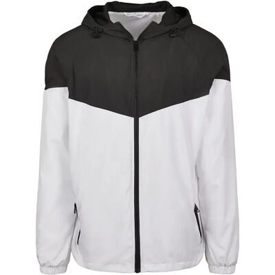 Build Your Brand Veste 2-tone Tech Windrunner White / Black 4XL Homme - Publicité Build Your Brand Veste 2-tone Tech Windrunner White / Black 4XL Homme - Publicité
