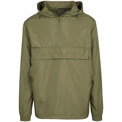 Build Your Brand Veste Basic Pull Over Olive M Homme - Publicité Build Your Brand Veste Basic Pull Over Olive M Homme - Publicité