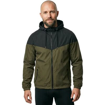 Build Your Brand Veste 2-tone Tech Windrunner Black / Dark Olive 3XL Homme - Publicité Build Your Brand Veste 2-tone Tech Windrunner Black / Dark Olive 3XL Homme - Publicité