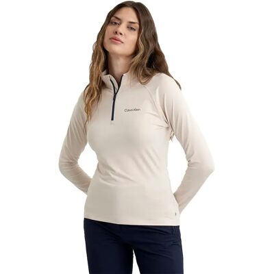 Calvin Klein Golf Sweat-shirt Dakota Quarter Zip Top Tapioca 2XL Femme - Publicité Calvin Klein Golf Sweat-shirt Dakota Quarter Zip Top Tapioca 2XL Femme - Publicité