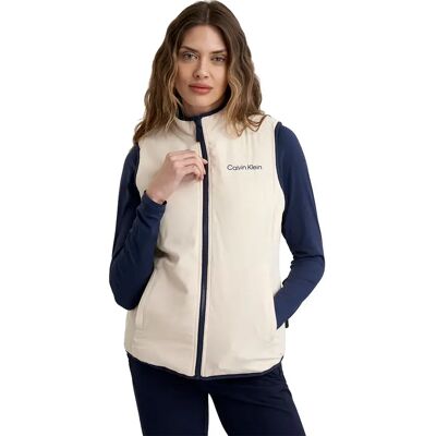 Calvin Klein Golf Gilet Faye Full Zip Tapioca S Femme - Publicité Calvin Klein Golf Gilet Faye Full Zip Tapioca S Femme - Publicité