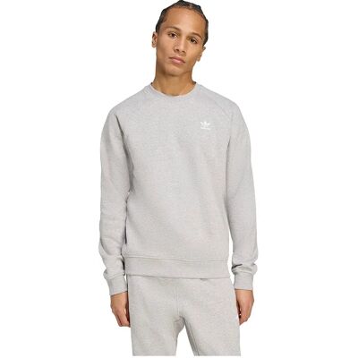 Adidas Originals Sweat-shirt Trefoil Essentials Crew Medium Grey Heather / White 2XL Homme - Publicité Adidas Originals Sweat-shirt Trefoil Essentials Crew Medium Grey Heather / White 2XL Homme - Publicité