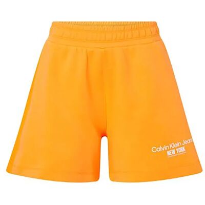 Calvin Klein Short De Sport J20j221054 Orange XS Femme - Publicité Calvin Klein Short De Sport J20j221054 Orange XS Femme - Publicité