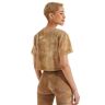 Ellesse Alberta Die Dye Cropped Short Sleeve T-shirt Beige 6 Femme Beige 6 female