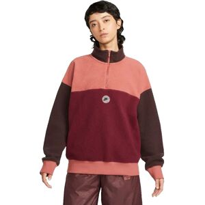 Nike Sweat à Demi-zip Dz4612 Dark Beetroot / Canyon Rust / Brown Basalt M Femme