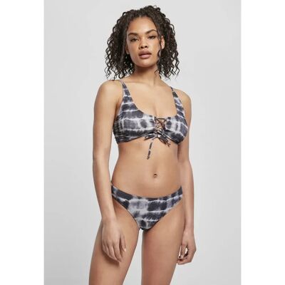 Urban Classics Bikini Lace Up Tie Dye Black / White XS Femme - Publicité Urban Classics Bikini Lace Up Tie Dye Black / White XS Femme - Publicité