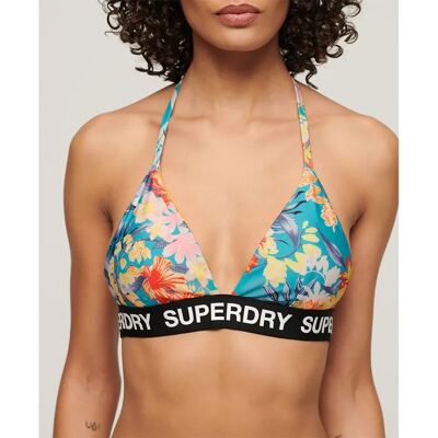 Superdry Haut De Bikini Logo Triangle Bali Blue Anemone L Femme - Publicité Superdry Haut De Bikini Logo Triangle Bali Blue Anemone L Femme - Publicité