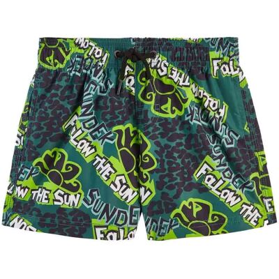 Sundek Short De Bain Stone Age Camo Green 4 Années Garçon - Publicité Sundek Short De Bain Stone Age Camo Green 4 Années Garçon - Publicité