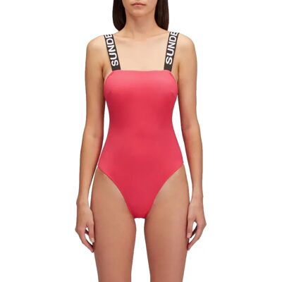 Sundek Maillot De Bain Marylin Logo Elastic One-piece Pitaya L Femme - Publicité Sundek Maillot De Bain Marylin Logo Elastic One-piece Pitaya L Femme - Publicité