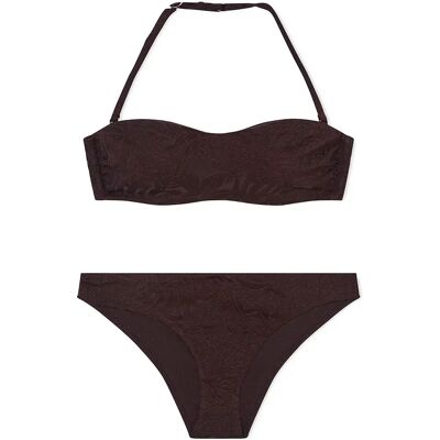 Giorgio Armani Emporio Armani Bikini Ew000787_af20241 Bandeau Brown Monstera M Femme - Publicité Giorgio Armani Emporio Armani Bikini Ew000787_af20241 Bandeau Brown Monstera M Femme - Publicité
