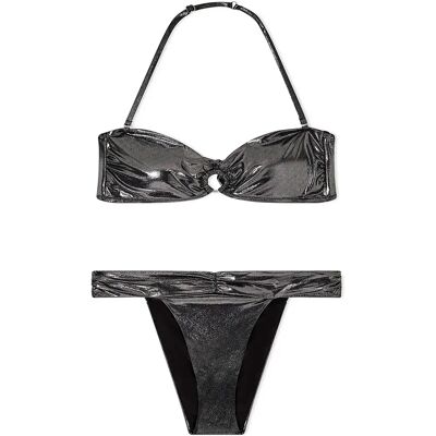 Giorgio Armani Emporio Armani Bikini Ew003290_af20256 Bandeau Black Foil L Femme - Publicité Giorgio Armani Emporio Armani Bikini Ew003290_af20256 Bandeau Black Foil L Femme - Publicité