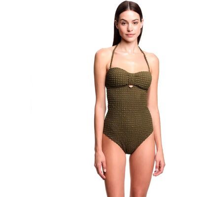 Giorgio Armani Emporio Armani Maillot De Bain Ew003297_af20247 Dark Olive M Femme - Publicité Giorgio Armani Emporio Armani Maillot De Bain Ew003297_af20247 Dark Olive M Femme - Publicité
