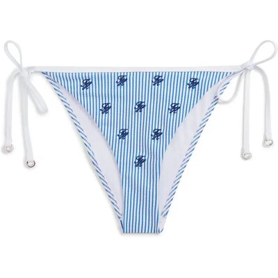 Tommy Hilfiger Bas De Bikini Uw0uw06544 V String Side Tie Blue Spell / White L Femme - Publicité Tommy Hilfiger Bas De Bikini Uw0uw06544 V String Side Tie Blue Spell / White L Femme - Publicité