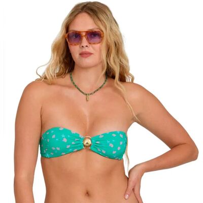 Billabong Haut De Bikini Ship Wrecked Shelly Bandeau Green Tropics XS Femme - Publicité Billabong Haut De Bikini Ship Wrecked Shelly Bandeau Green Tropics XS Femme - Publicité
